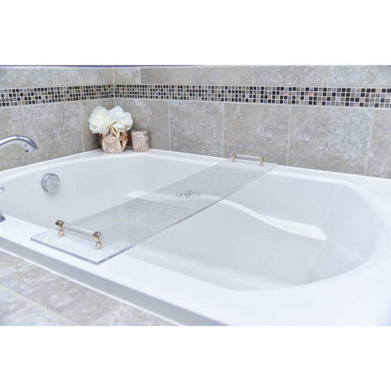Macklin Bath and Home Modern Acrylic Bath Tray 50 Inch & Reviews
